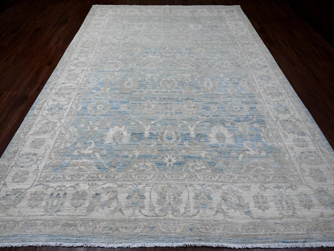 8'8" x 12'0" | Blue Peshawar | Wool | 210000028926