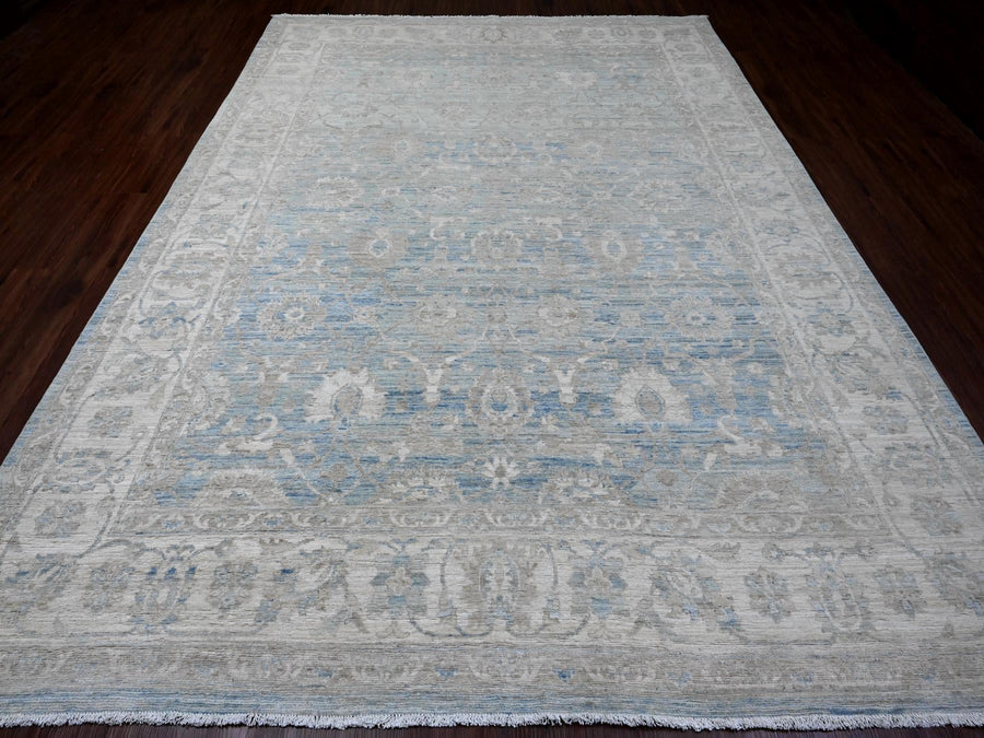 8'8" x 12'0" | Blue Peshawar | Wool | 210000028926