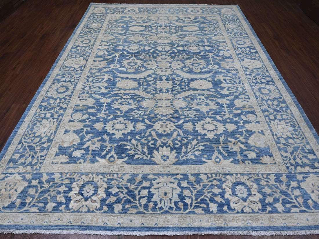 8'9"x11'7" | Blue Peshawar | Wool | 210000031294