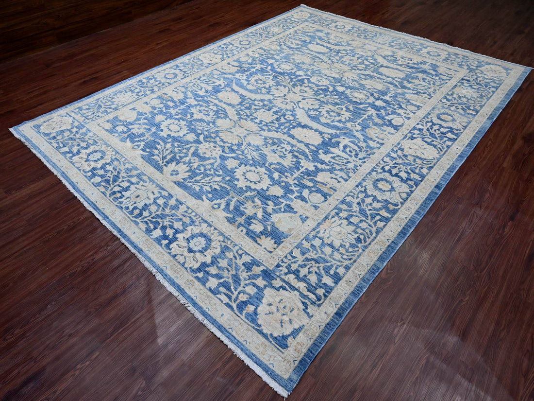 8'9"x11'7" | Blue Peshawar | Wool | 210000031294