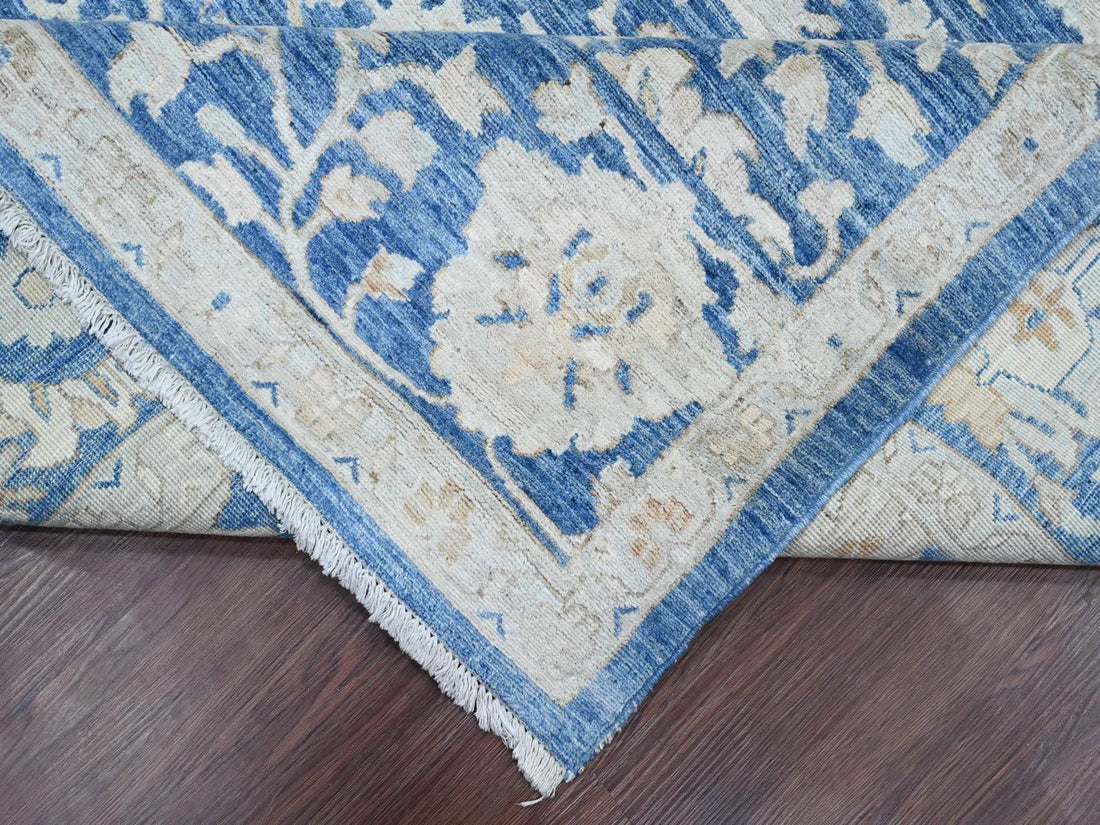 8'9"x11'7" | Blue Peshawar | Wool | 210000031294