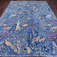 9'0"x11'8" |  Blue Peshawar | Wool | 210000031311
