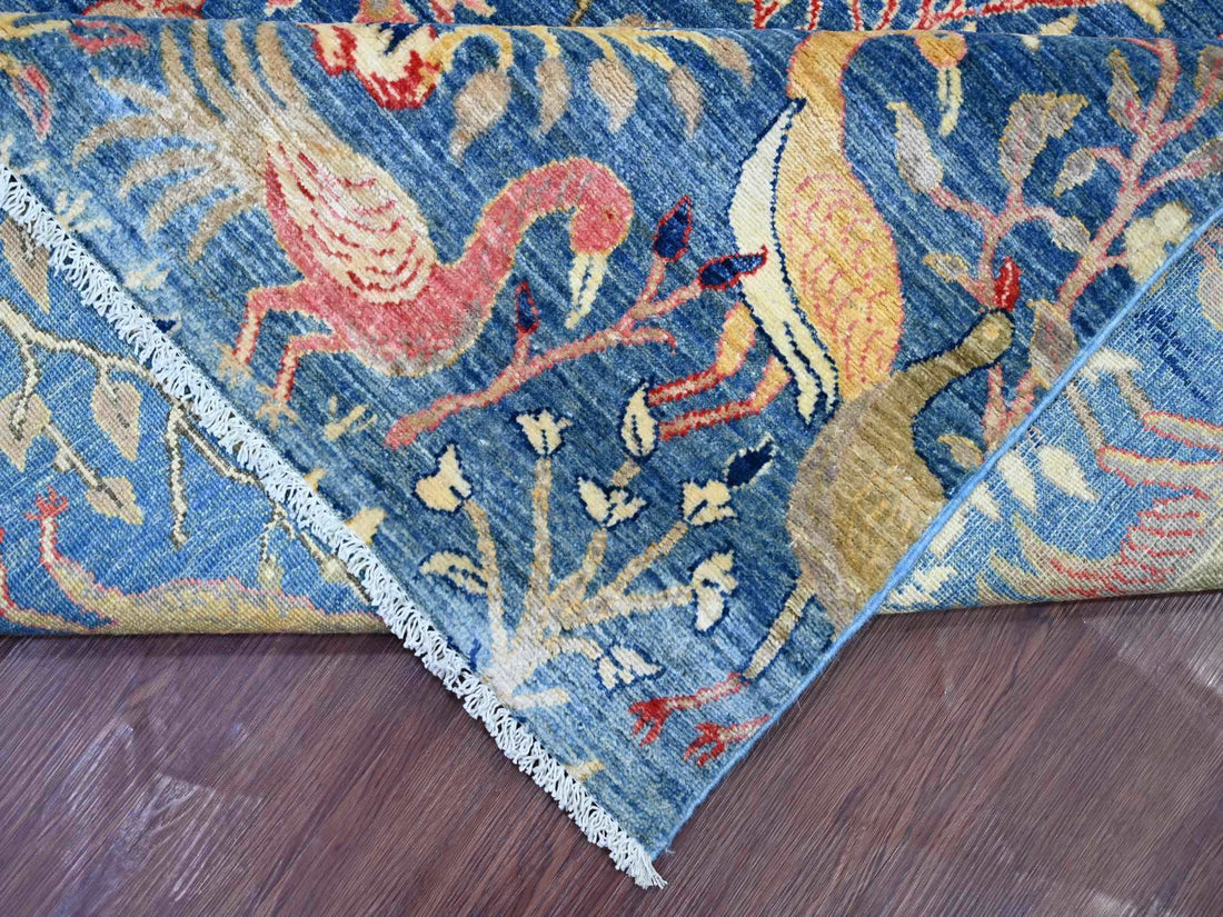 9'0"x11'8" |  Blue Peshawar | Wool | 210000031311