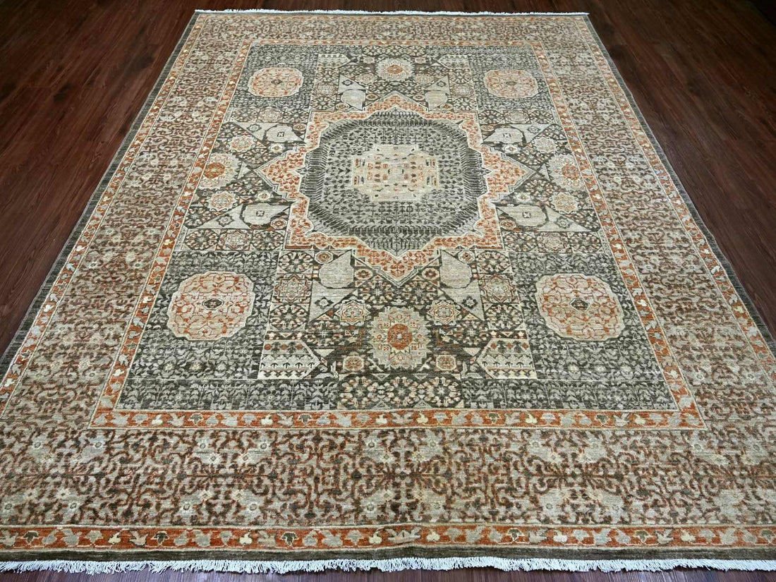 8'3"x9'9" | Brown Mamluk | Wool | 210000031265