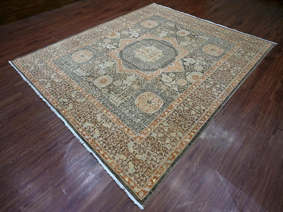 8'3"x9'9" | Brown Mamluk | Wool | 210000031265