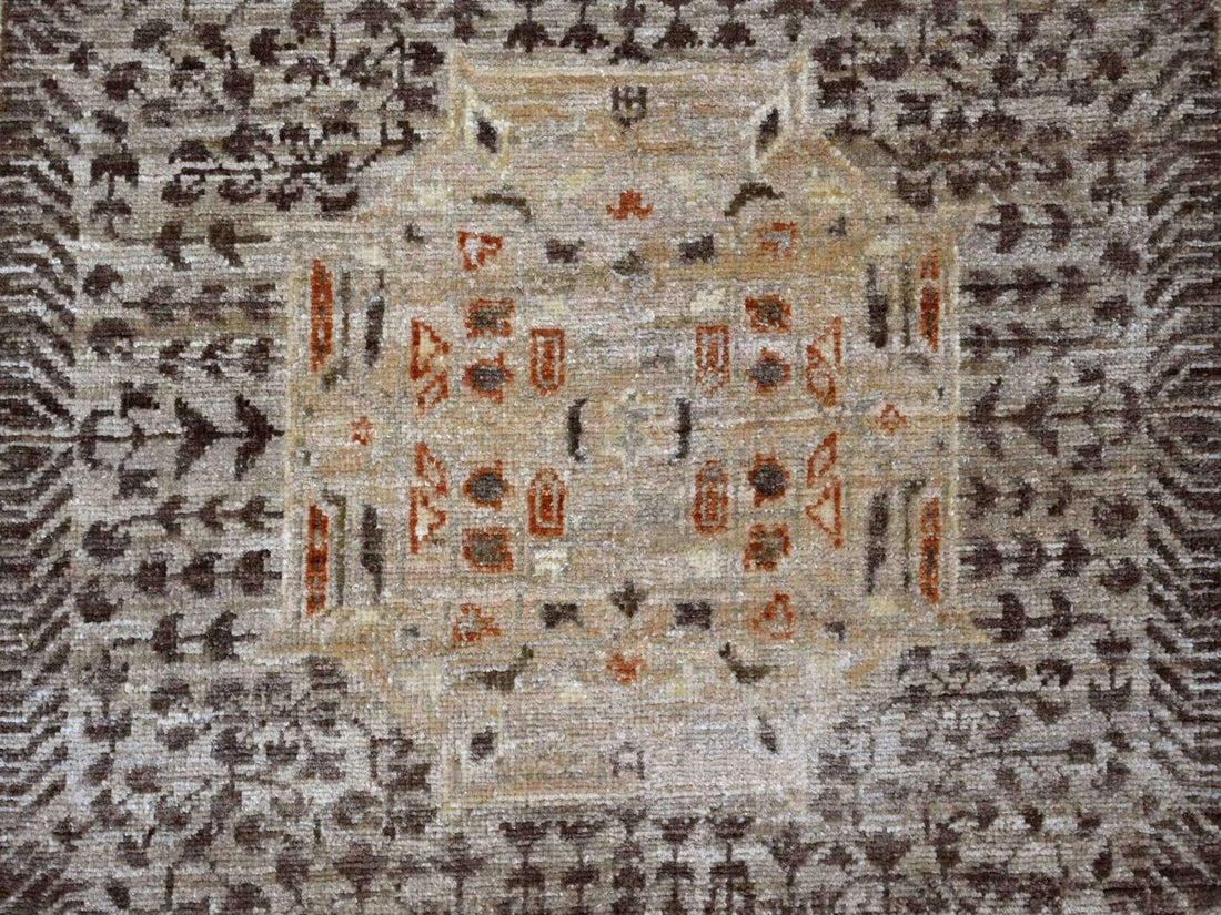 8'3"x9'9" | Brown Mamluk | Wool | 210000031265
