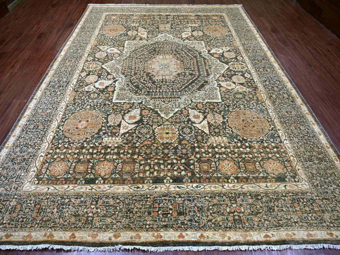 9'0"x12'0" | Grey Mamluk | Wool | 210000031293
