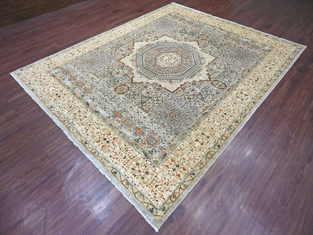7'10"x9'10" | Grey Mamluk | Wool | 210000031283
