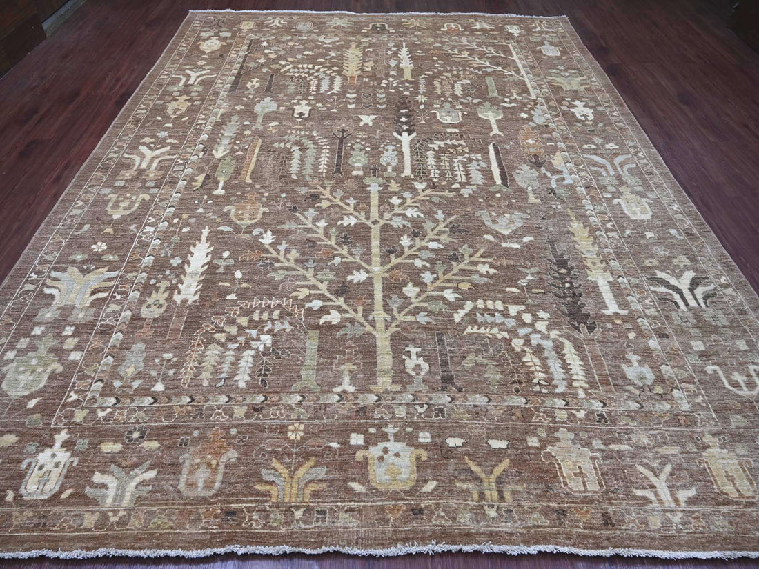 9'6"x11'8" | Brown Oushak | Wool | 210000031296