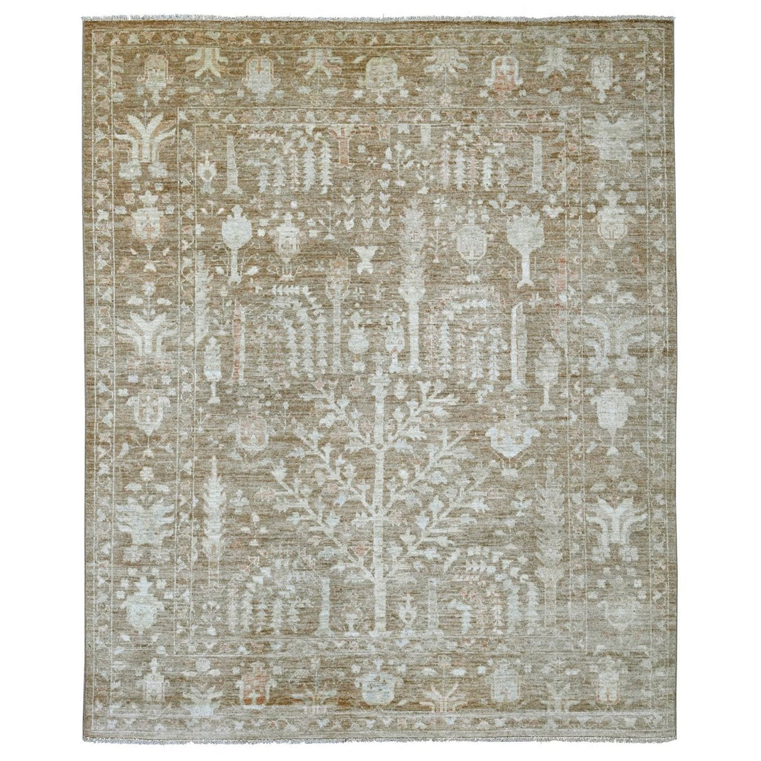 8'0"x9'9" | Brown Oushak | Wool | 210000031281