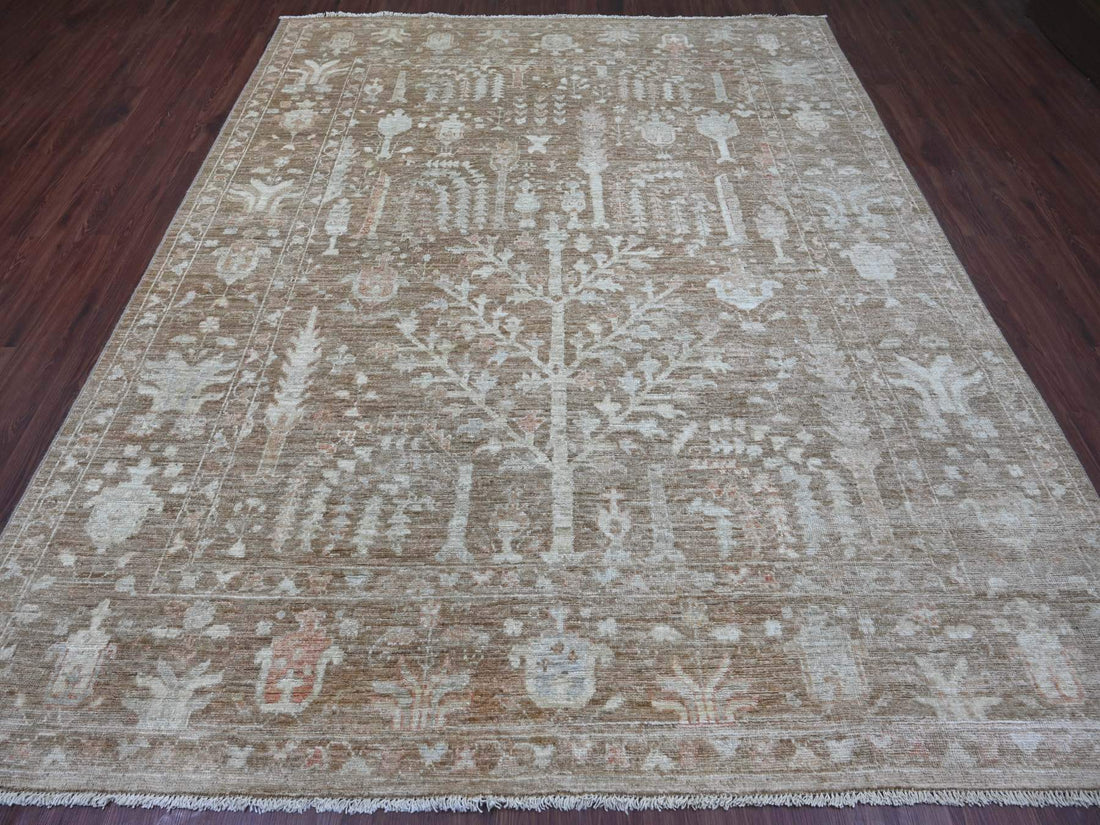 8'0"x9'9" | Brown Oushak | Wool | 210000031281