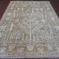8'0"x9'9" | Brown Oushak | Wool | 210000031281