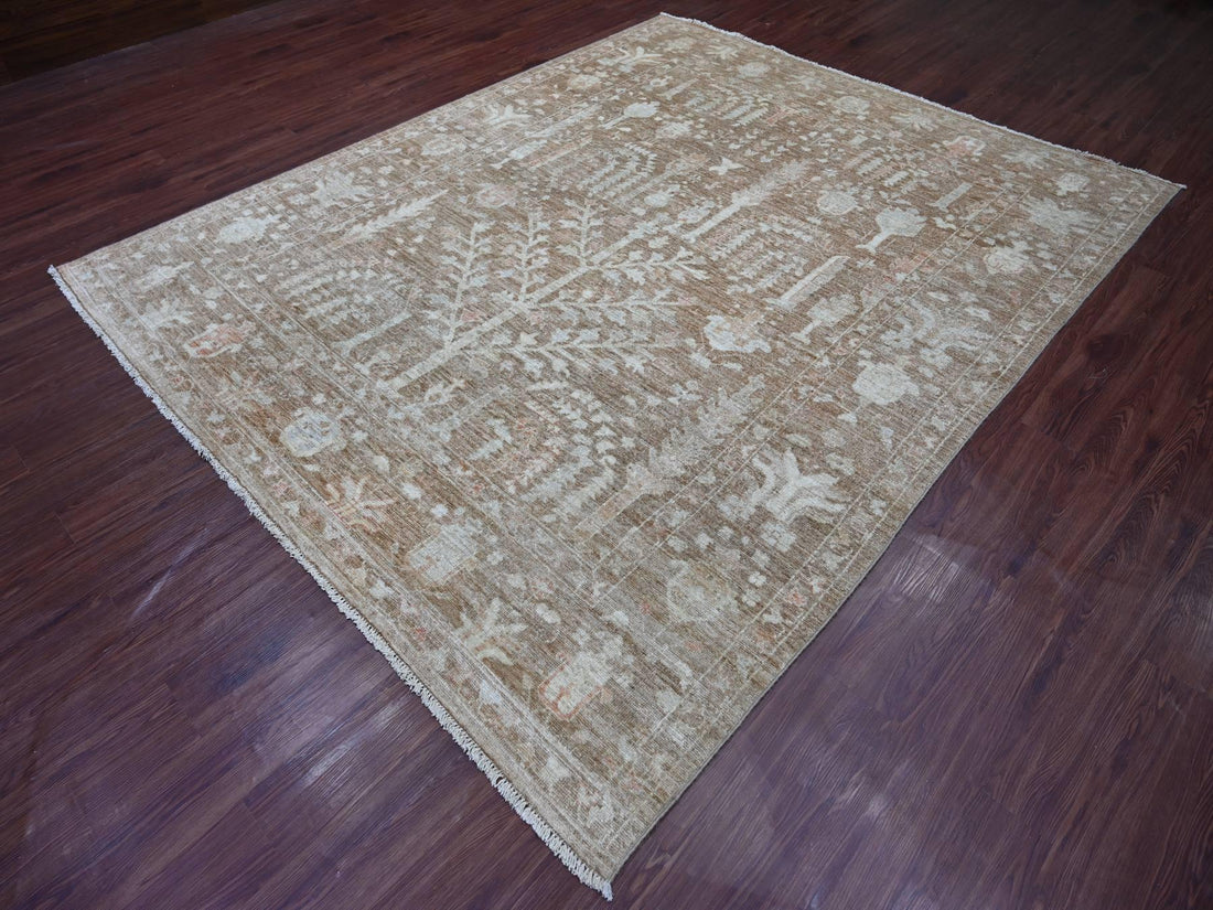 8'0"x9'9" | Brown Oushak | Wool | 210000031281