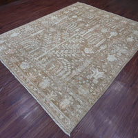8'0"x9'9" | Brown Oushak | Wool | 210000031281