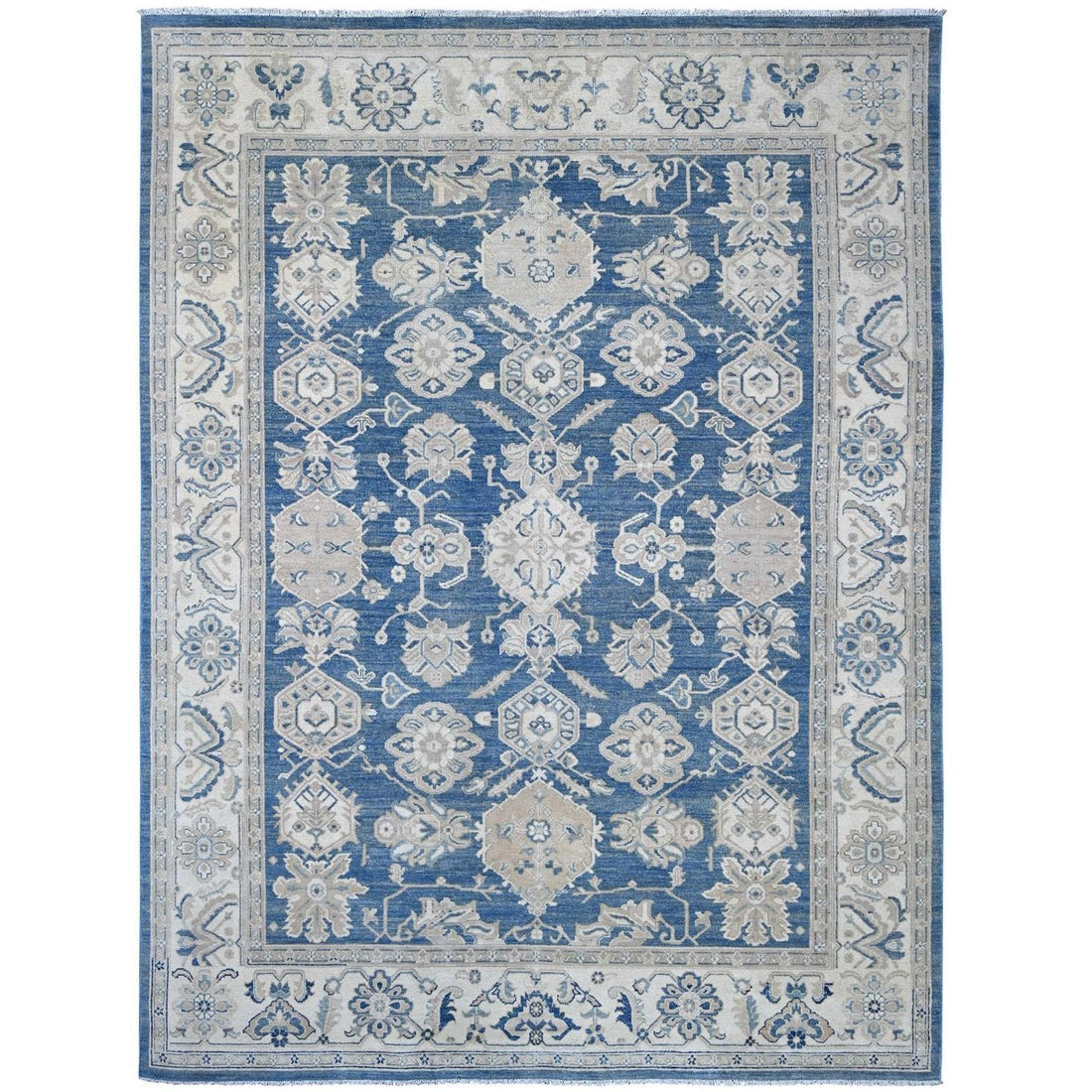 9'0"x11'8" | Blue Geometric | Wool | 210000031306