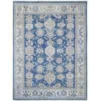 9'0"x11'8" | Blue Geometric | Wool | 210000031306