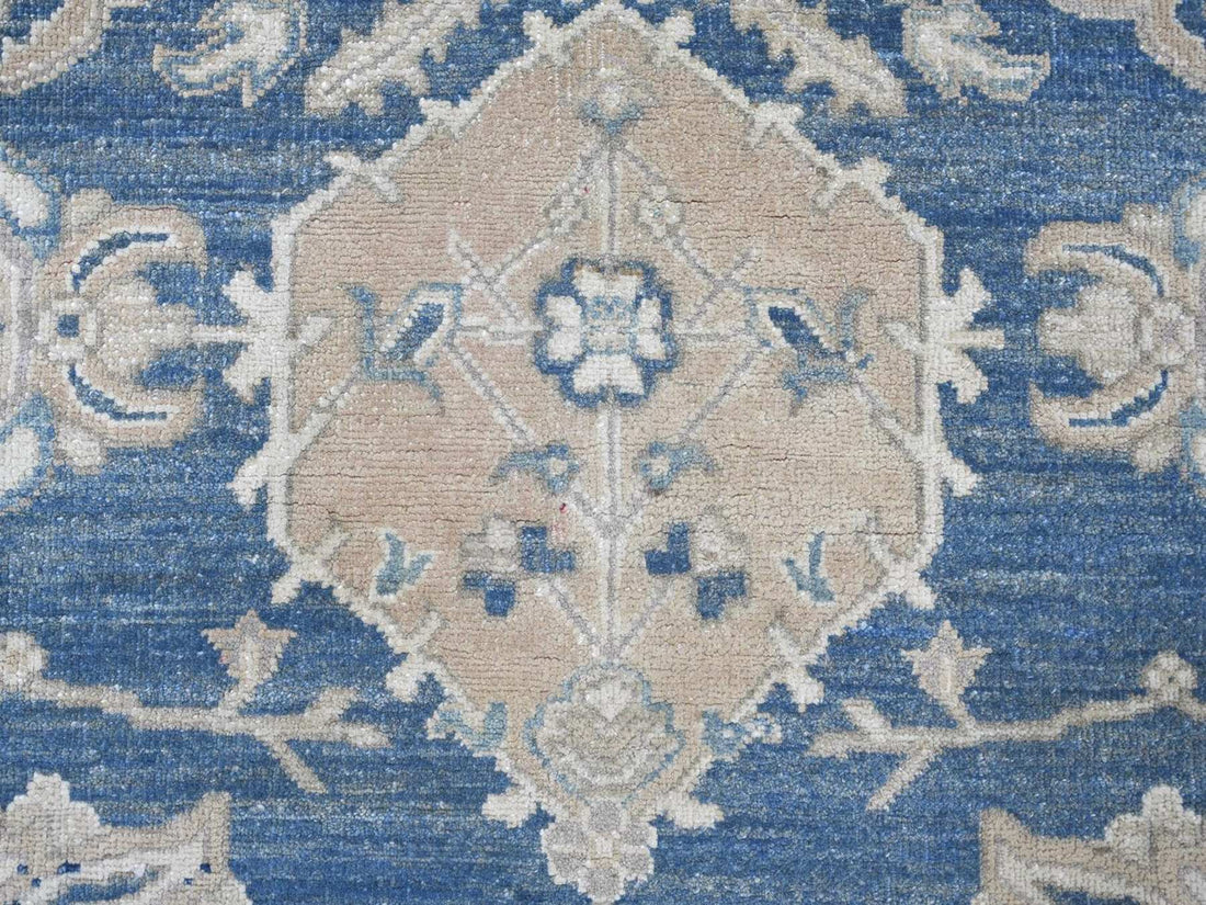 9'0"x11'8" | Blue Geometric | Wool | 210000031306