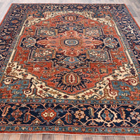 8'0"x9'10" | Orange Heriz | Wool | 210000031272