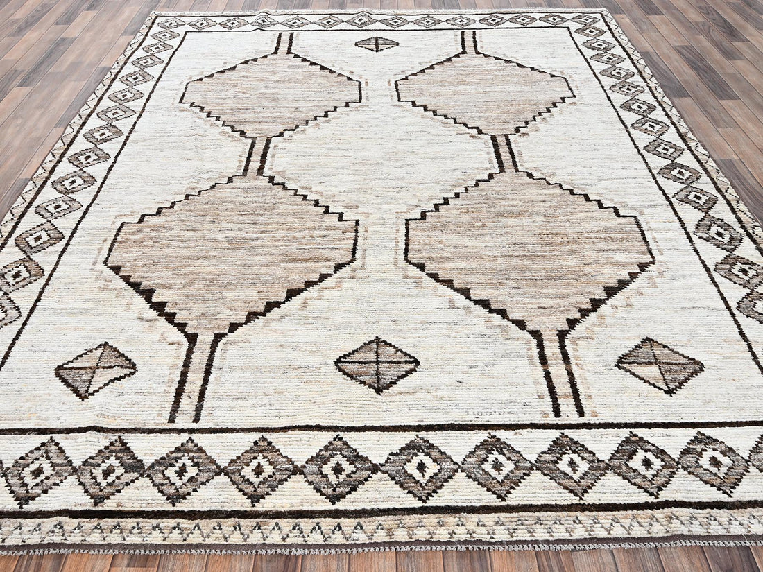 8'4"x10'1" | Cream Moroccan | Wool | 210000031277