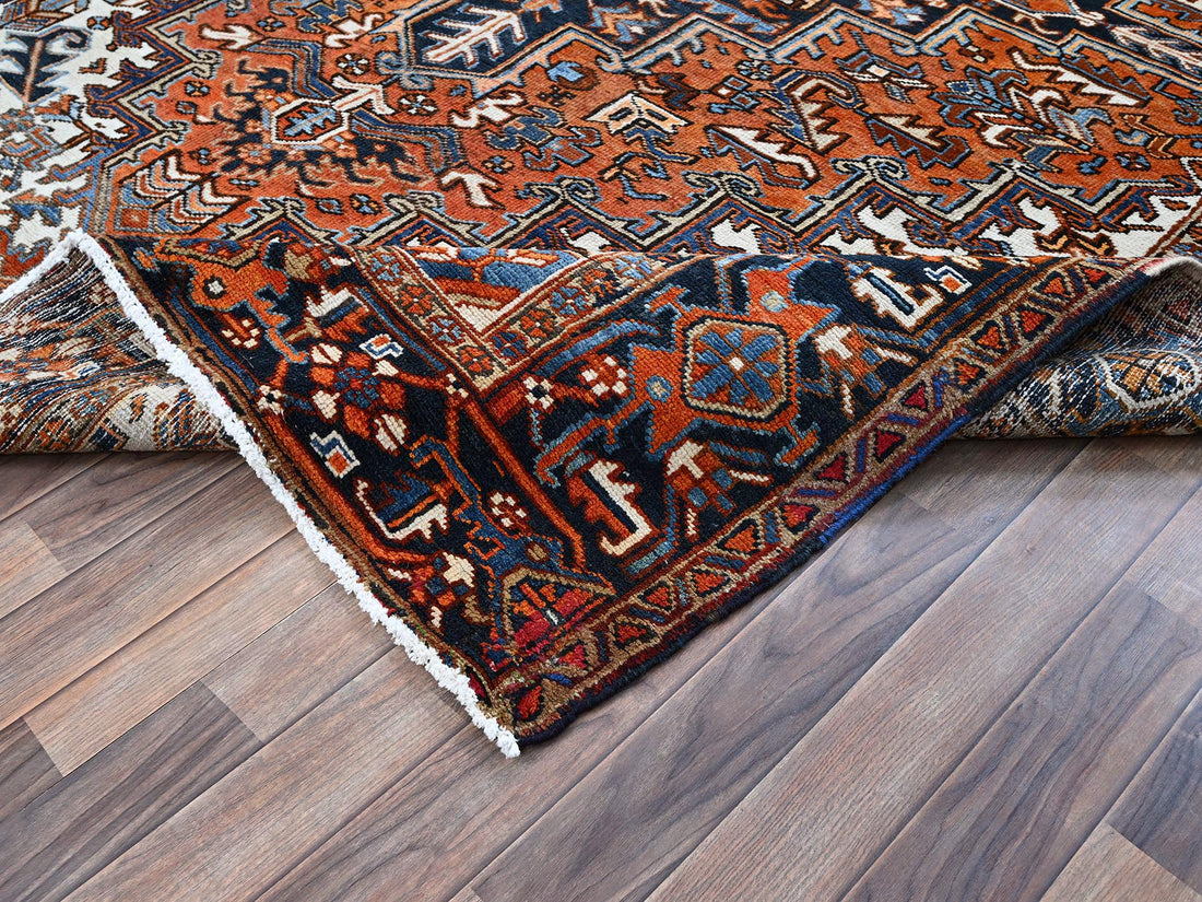 7'7" x 10'2" | Orange Vintage Persian | Wool | 210000028908