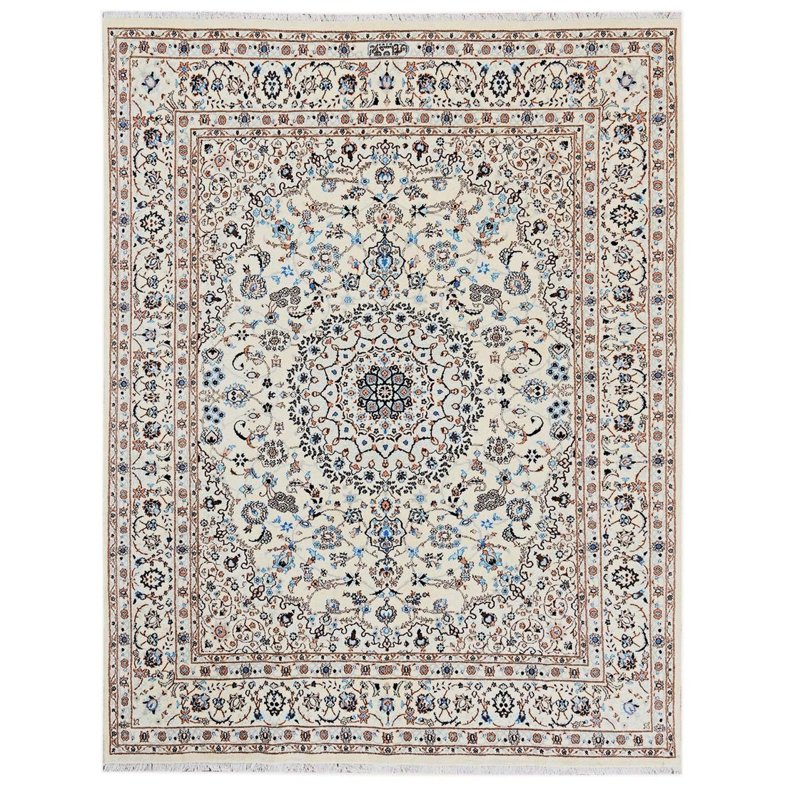 8'0"x10'1" | White Persian | Wool & Silk | 210000031276