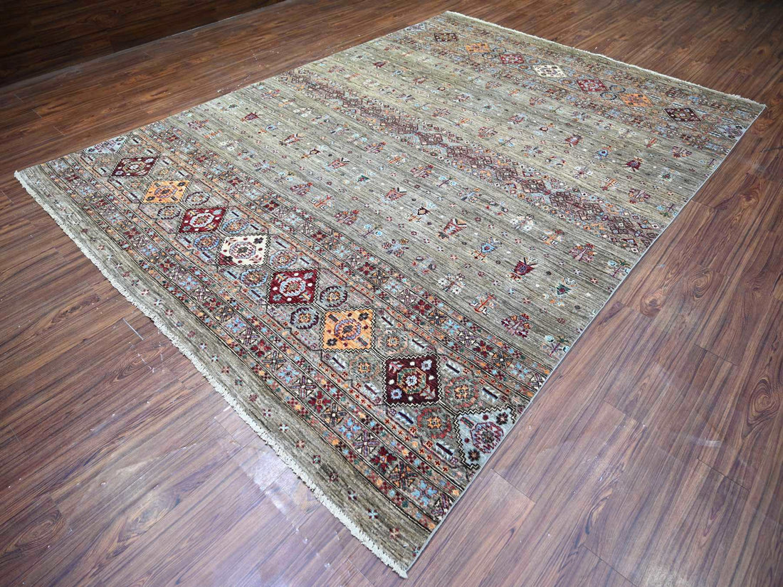 8'6" x 11'8" | Sage Gray Kazak | Wool | 210000026293