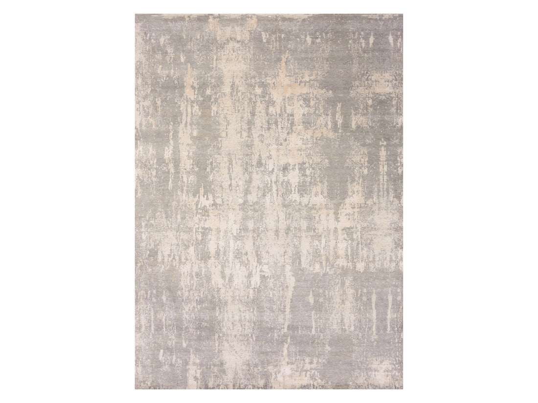10' x 14'1" | Grey Abstract | Wool & Silk | 210000032096
