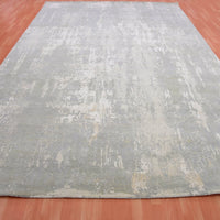 10' x 14'1" | Grey Abstract | Wool & Silk | 210000032096