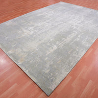 10' x 14'1" | Grey Abstract | Wool & Silk | 210000032096