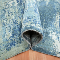 8'1" x 10' | Blue Abstract | Wool & Silk | 210000032099
