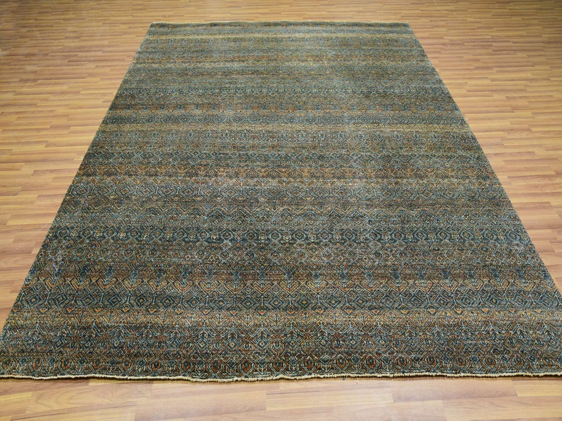 8'1" x 10'1" | Ochre Geometric Rug | Wool | 210000028889
