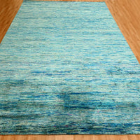 8'7"x12'2" | Blue Sari | Silk | 210000031297