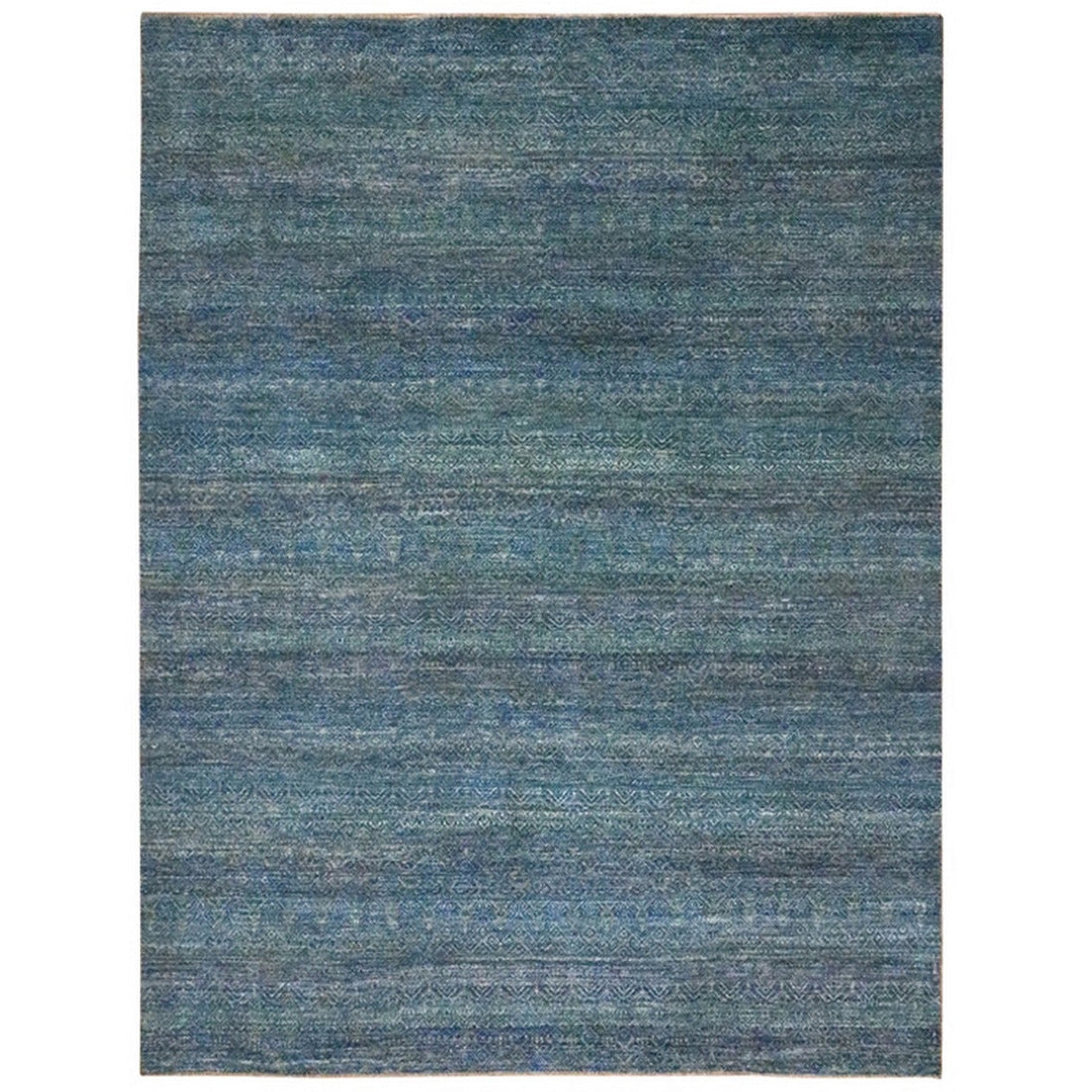 9'0"x11'10" | Blue Geometric | Wool | 210000031291