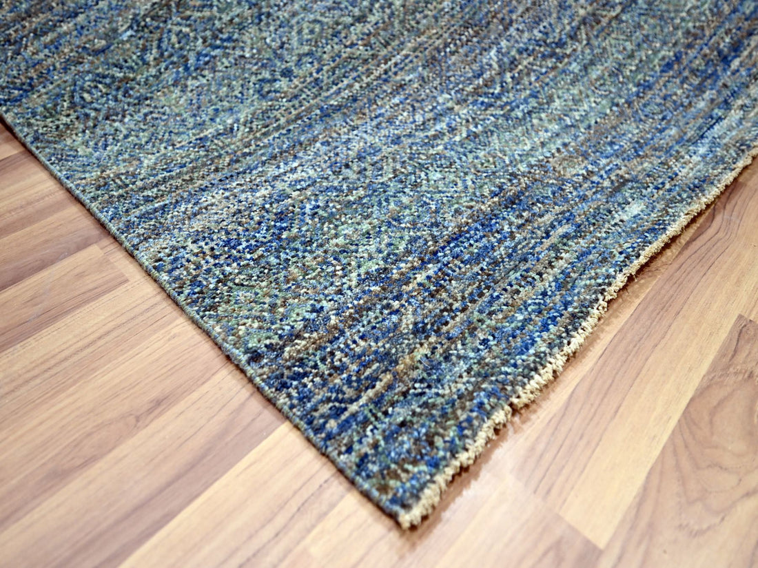 9'0"x11'10" | Blue Geometric | Wool | 210000031291