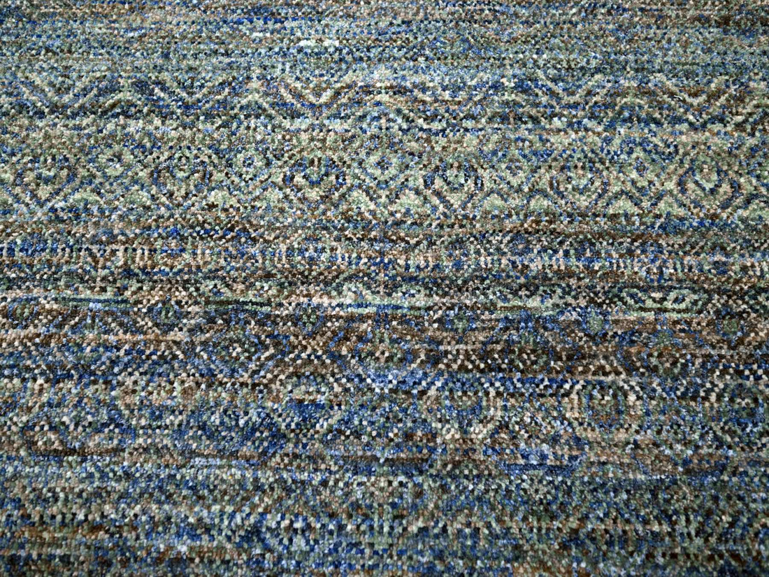 9'0"x11'10" | Blue Geometric | Wool | 210000031291