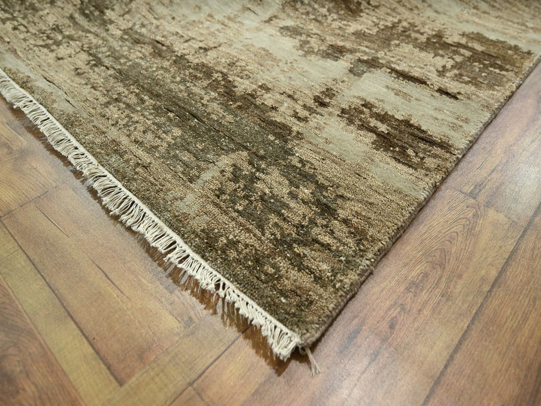 9'0" x 12'0" | Beige Abstract | Wool & Silk | 210000028922