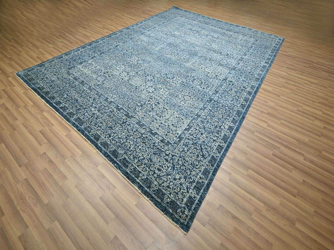 9'2"x12'5" | Blue Mamluk | Wool | 210000030388