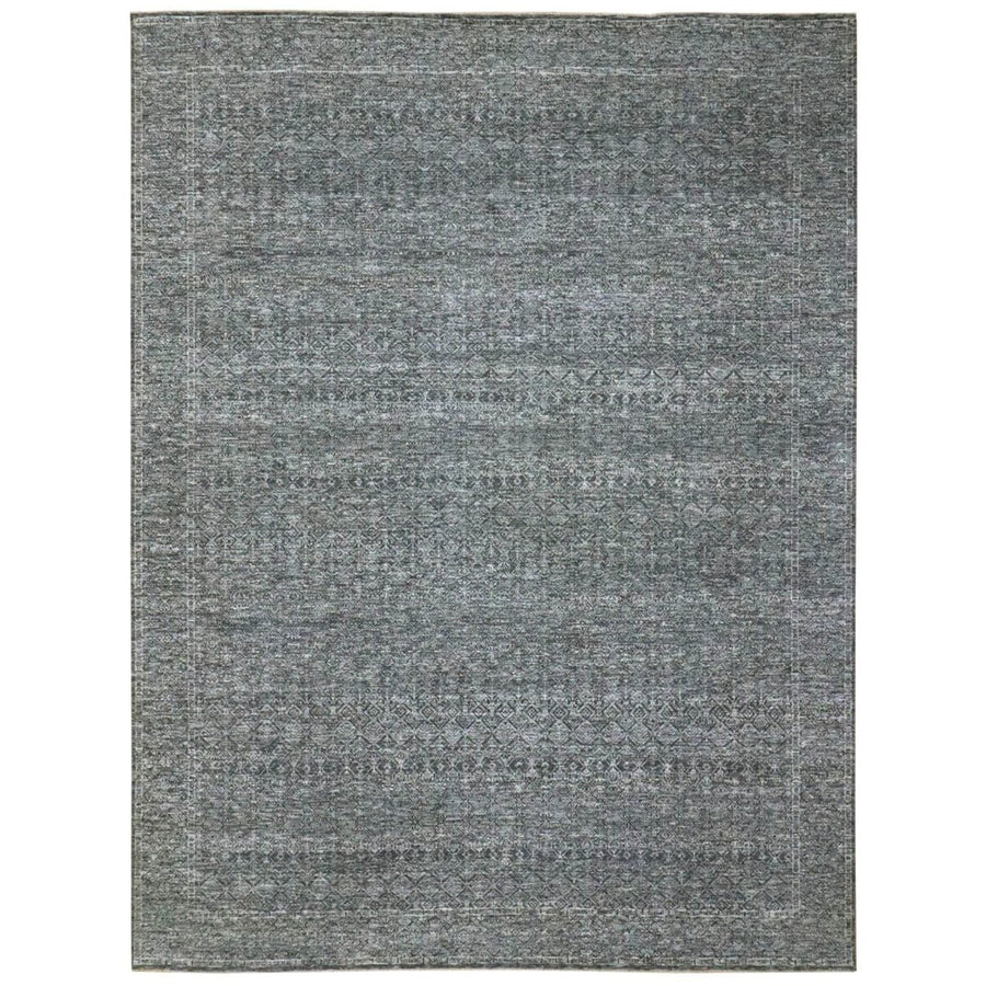 9'2" x 12'1" | Grey Geometric | Wool | 210000028934