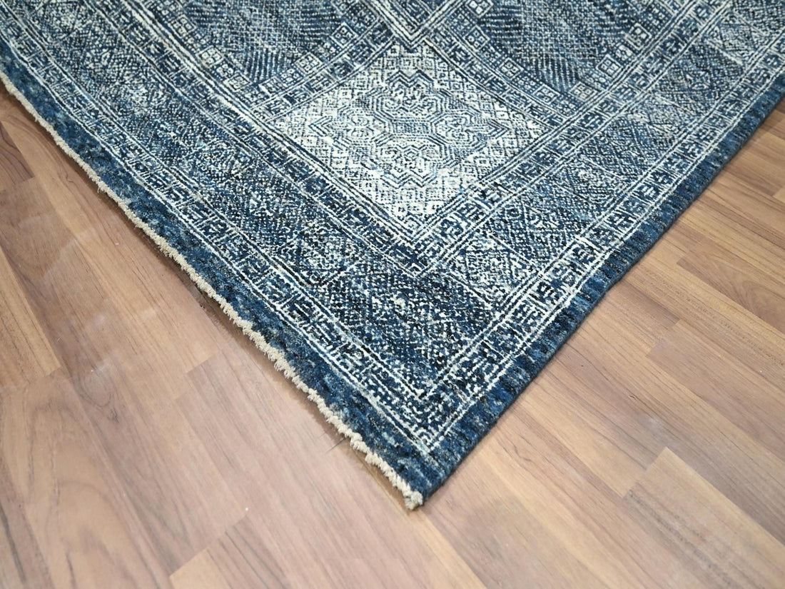 8'0" x 10'1" | Blue Garden Design | Wool | 210000029236