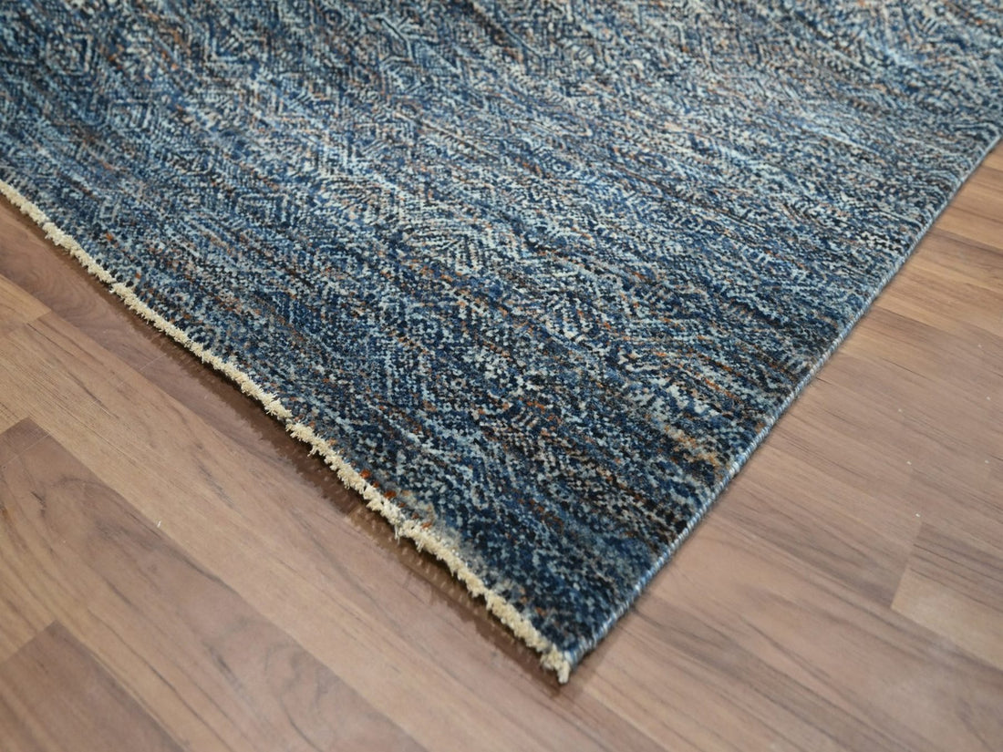 8'0"x10'1" | Blue Geometric | Wool | 210000031263