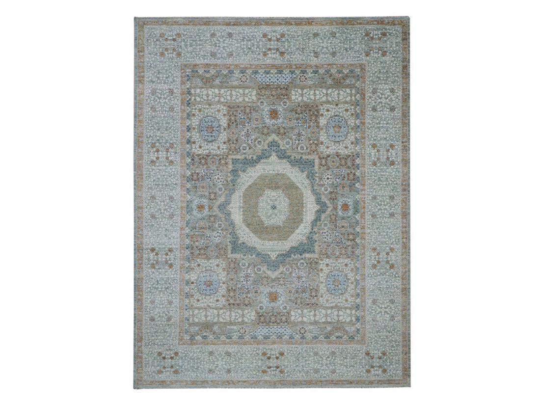 8'11" x 12'1" | Green Mamluk | Wool | 210000032329