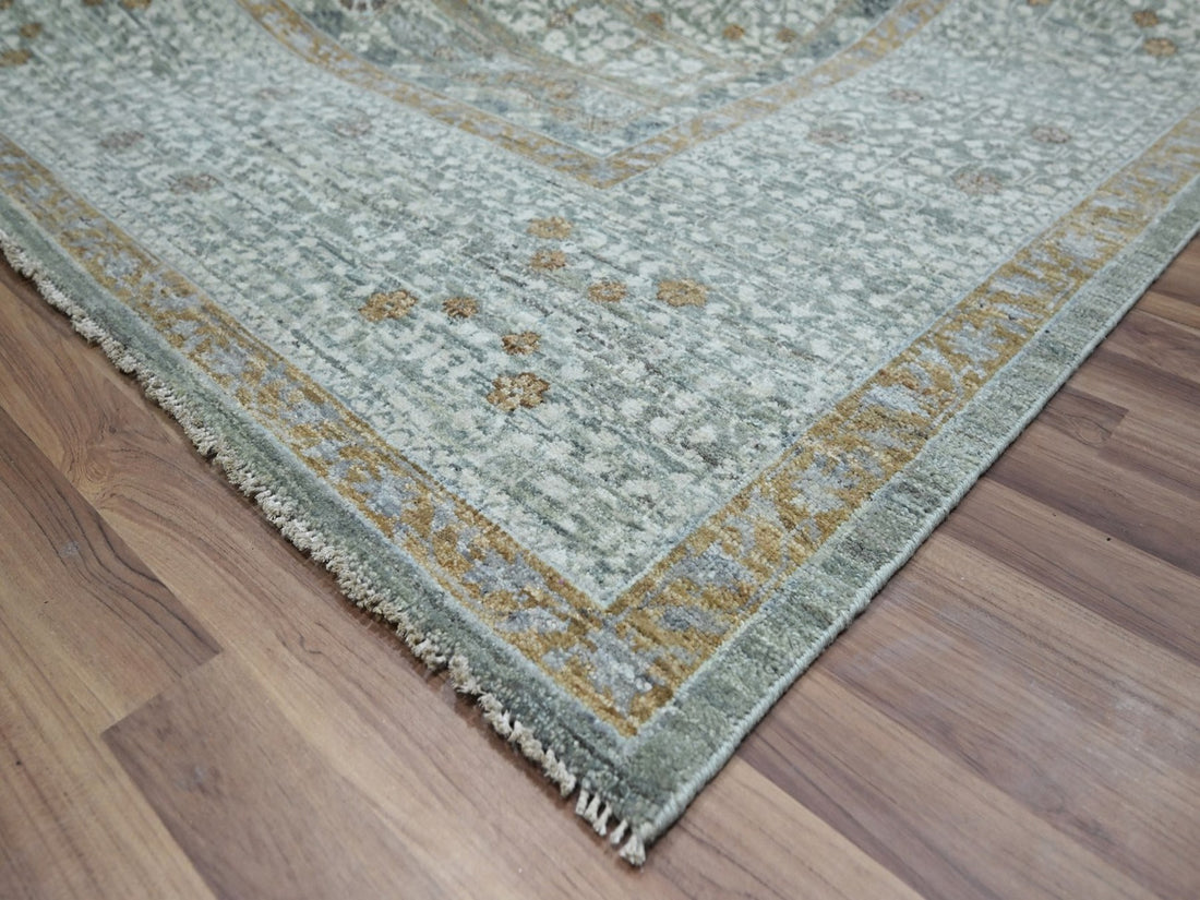 8'11" x 12'1" | Green Mamluk | Wool | 210000032329