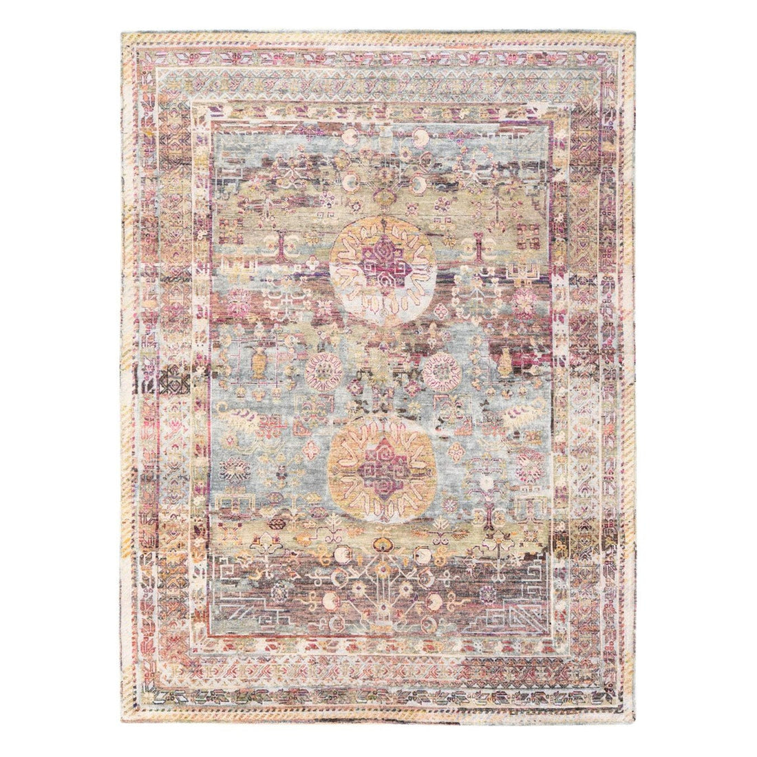 7'10"x10'5" | Pink Khotan | Silk | 210000031274