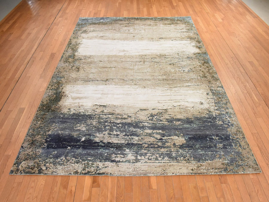 8'10"x12'1" | Brown Contemporary | Silk | 210000031288