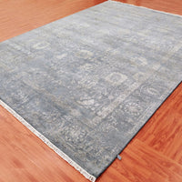 8'10" x 11'8" | Grey Erased  | Wool & Silk | 210000032109