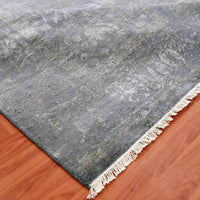 8'10" x 11'8" | Grey Erased  | Wool & Silk | 210000032109