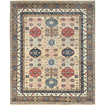 8'0" x 9'9" | Wheat Afghan | Wool | 210000026276