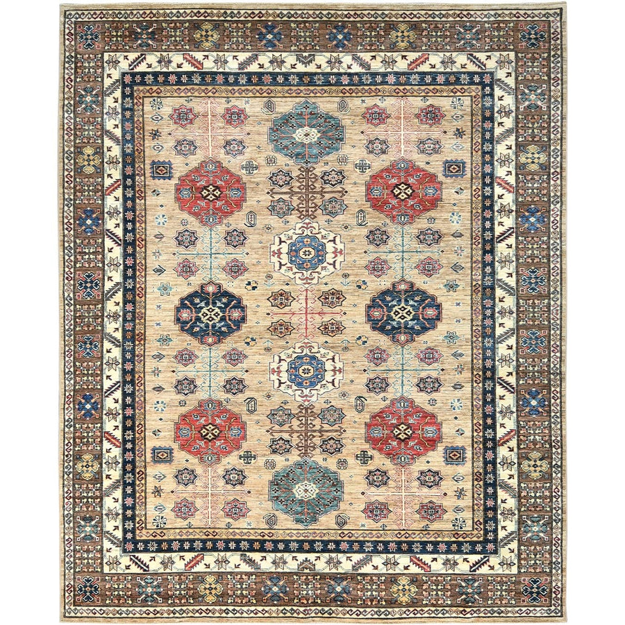 8'0" x 9'9" | Wheat Afghan | Wool | 210000026276