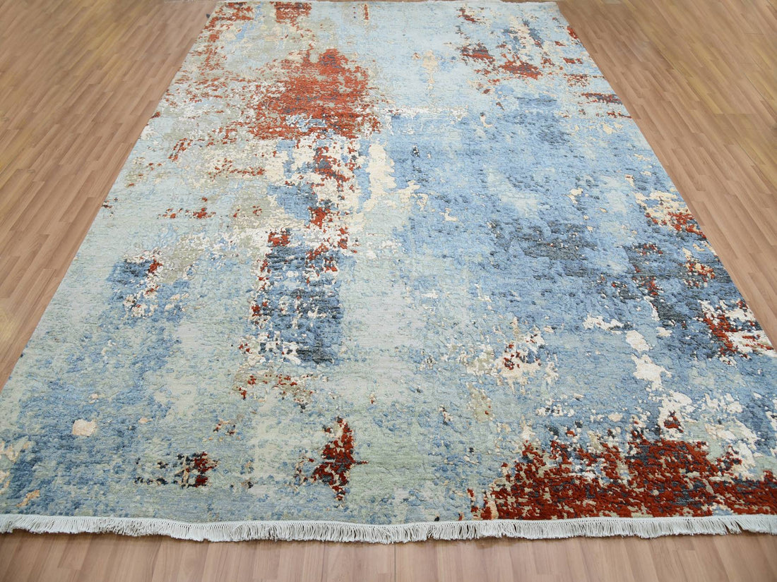 9'0"x12'4" | Red Abstract | Wool | 210000031289