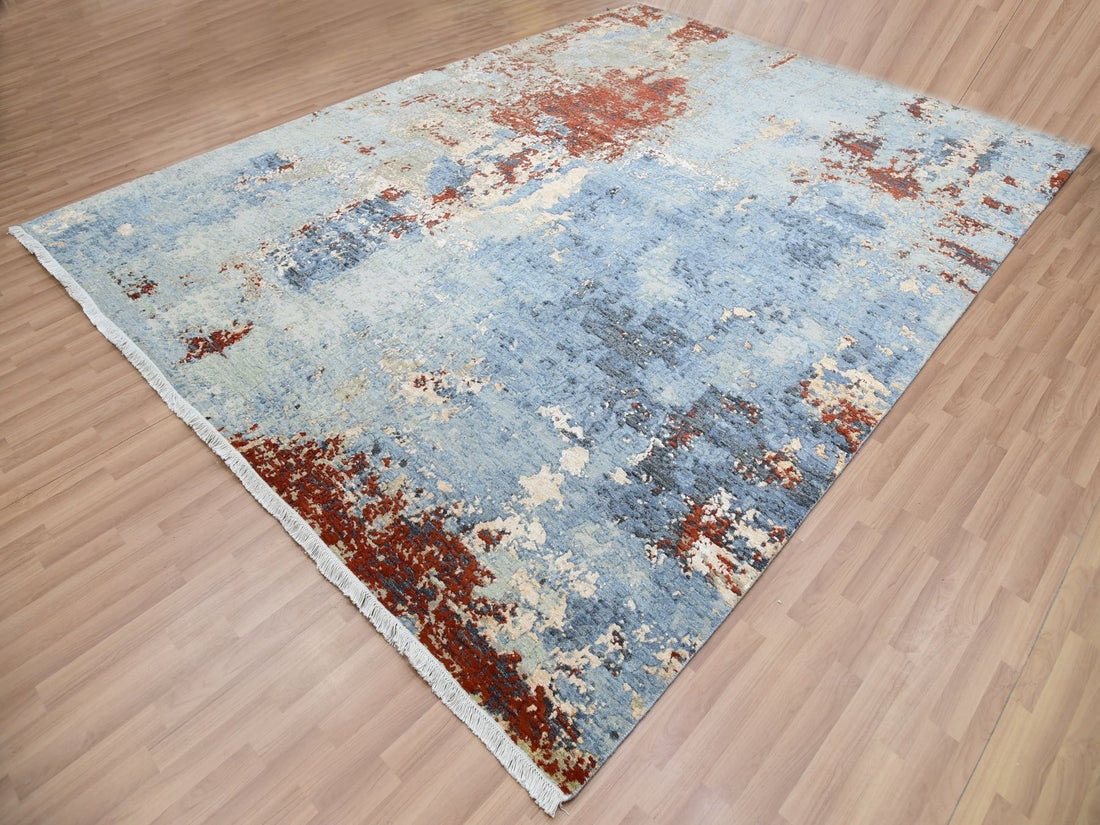 9'0"x12'4" | Red Abstract | Wool | 210000031289